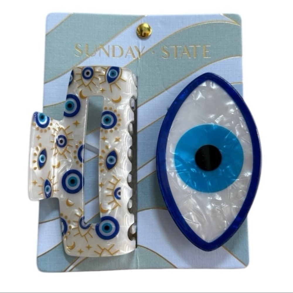 Evil Eye Hair Claw Clips  2pcs